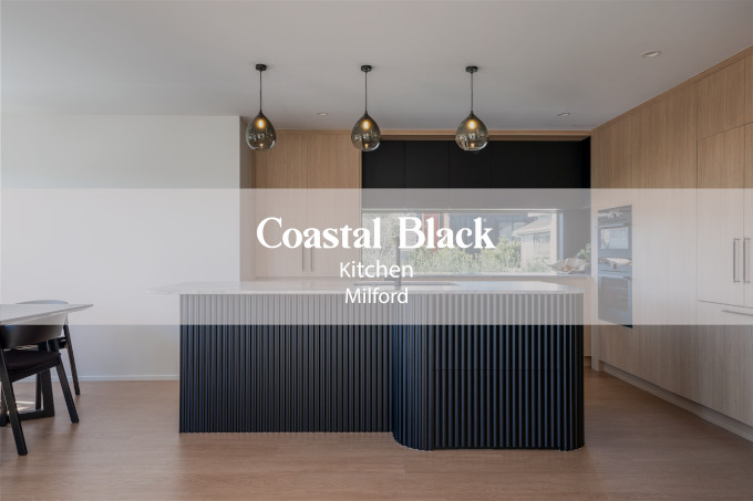 Coastal Black Kitchen in Milford by Kitchen Vision